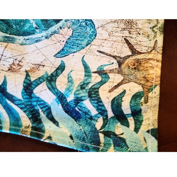 Beach Placemats Sea Turtle Table Decor 8pc Nautical Coastal Dining Decorations - Picture 8 of 16